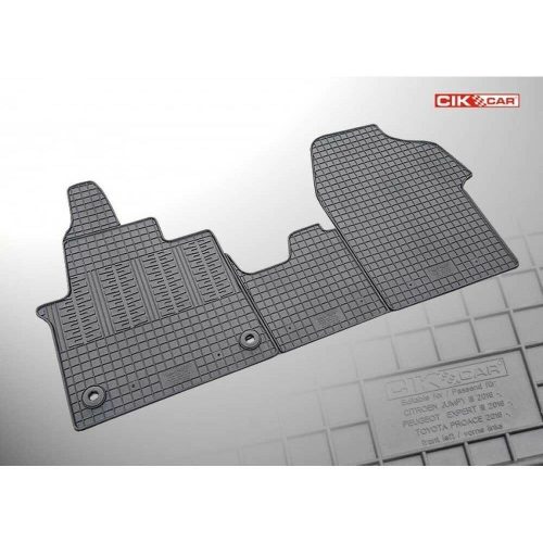 Citroen Jumpy (III) / Peugeot Expert / Toyota Proace ( 2016-) / Opel Vivaro (III) / Zafira Life ( 2019- ) / Fiat Scudo ( 2022- )  1. sor  CikCar Gumiszőnyeg szett