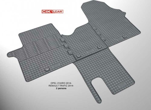 Opel Vivaro / Renault Trafic ( 2014-, 2 szem. )  CikCar Gumiszőnyeg szett