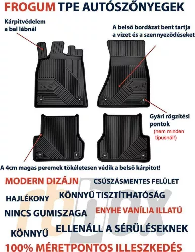 Mercedes B-CLASS (W247) ( 2018- ) no.77 magasperemű Frogum Gumiszőnyeg szett