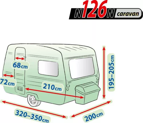 320-350 cm Premium caravan cover - N126N