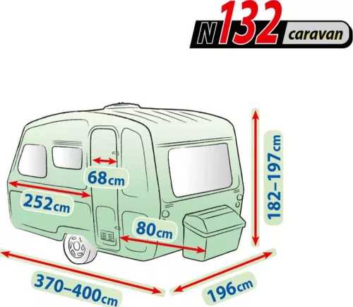 370-400 cm Premium caravan cover - N132
