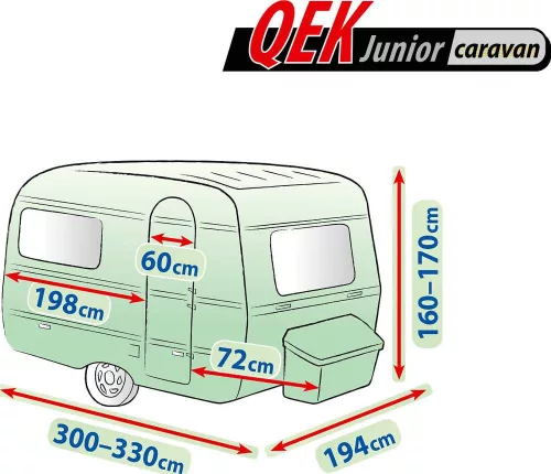300-330 cm Premium caravan cover - QEK Junior