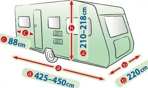 425-450 cm Premium caravan cover - 450ER caravan