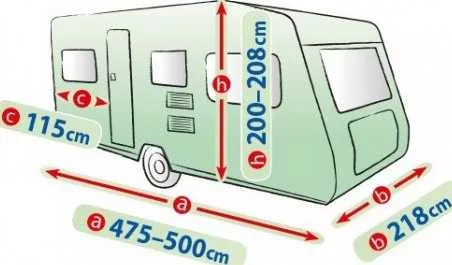 475-500 cm Premium caravan cover - 500ER caravan