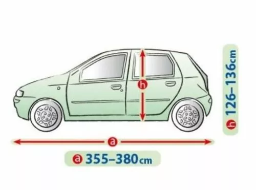 355-380 cm Mobile Garage car cover tarpaulin - M1 hatchback
