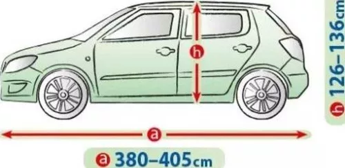 380-405 cm Mobile Garage car cover tarpaulin - M2 Hatchback