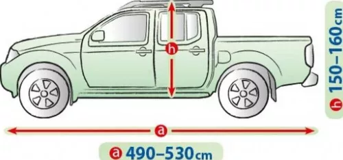 490-530 cm Mobile Garage car cover tarpaulin - XL Pick Up