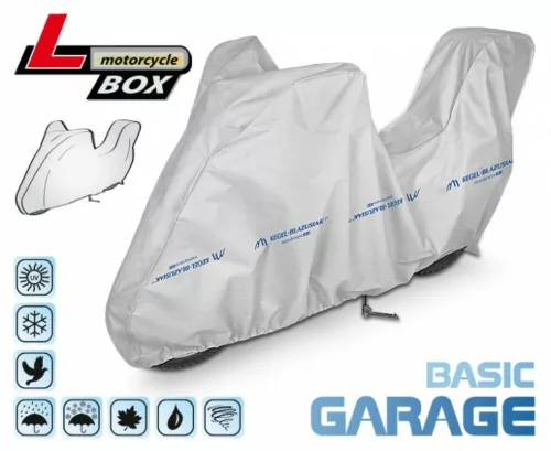 215-240 cm Basic Garage motorcycle cover – size L, boxed