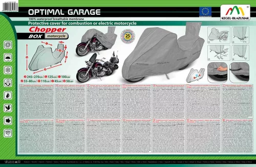 245-270 cm Optimal Garage chopper cover – boxed