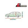 430-455 cm Membrane Garage autótakaró ponyva - L2 hatchback/kombi