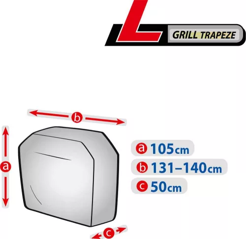 Garden grill protective cover (105 x 131-140 x 50 cm) wide trapezoid L