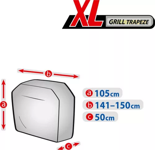 Garden grill protective cover (105 x 141-150 x 50 cm) wide trapezoid XL