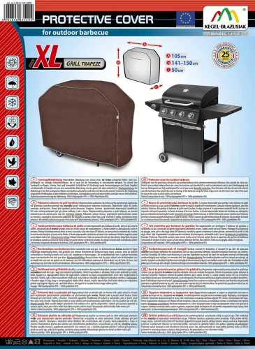 Garden grill protective cover (105 x 141-150 x 50 cm) wide trapezoid XL