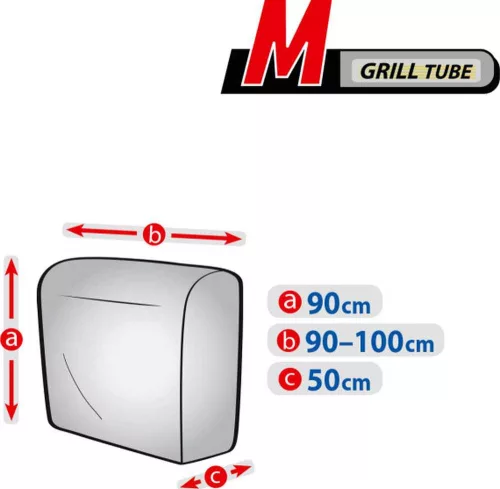 Garden grill protective cover (90 x 90-100 x 50 cm) tube M